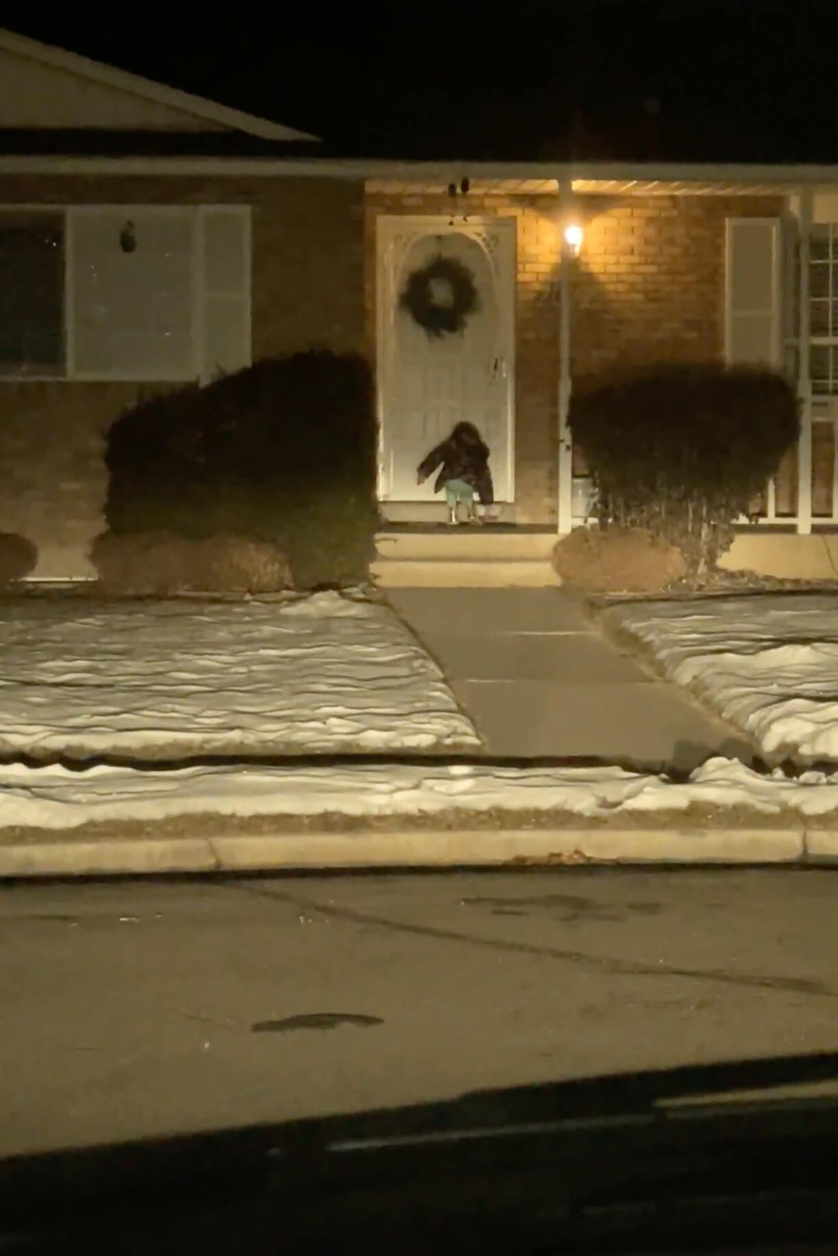 Surprising our neighbors with anonymous gifts being left at their door for the 12 days of Christmas.